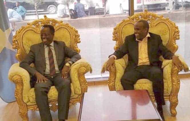 Wafdi uu hoggaamninayo Wasiirka Warfaafinta Jabuuti oo lagu soo dhoweeyay Magaalada Muqdisho